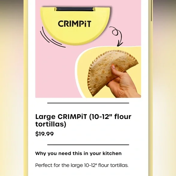 Crimpit Start sealing tortillas for no-mess meals - Picture 5 of 6